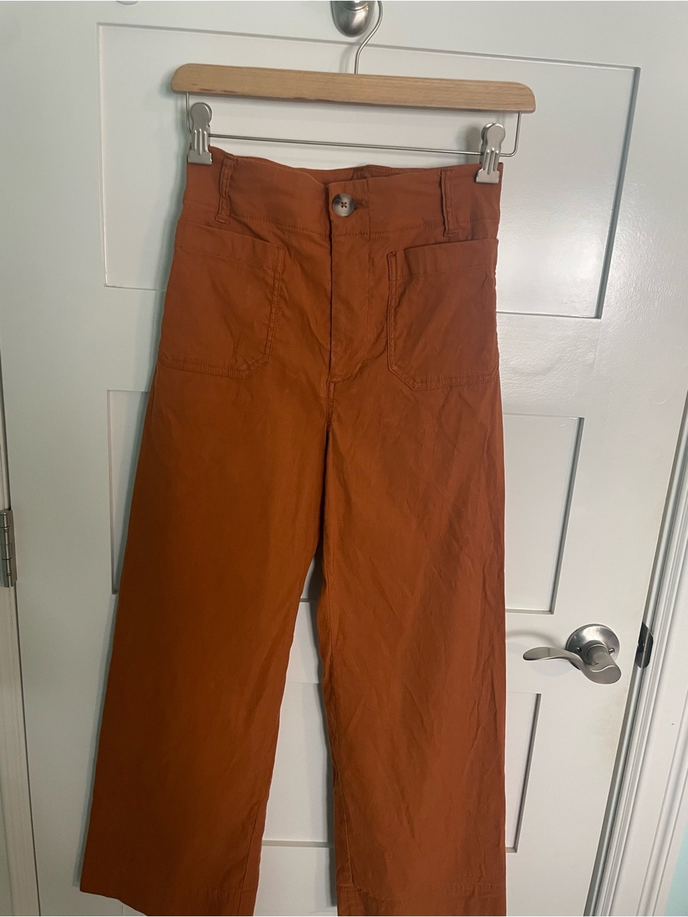 Maeve Wide-Leg Pants in Rust